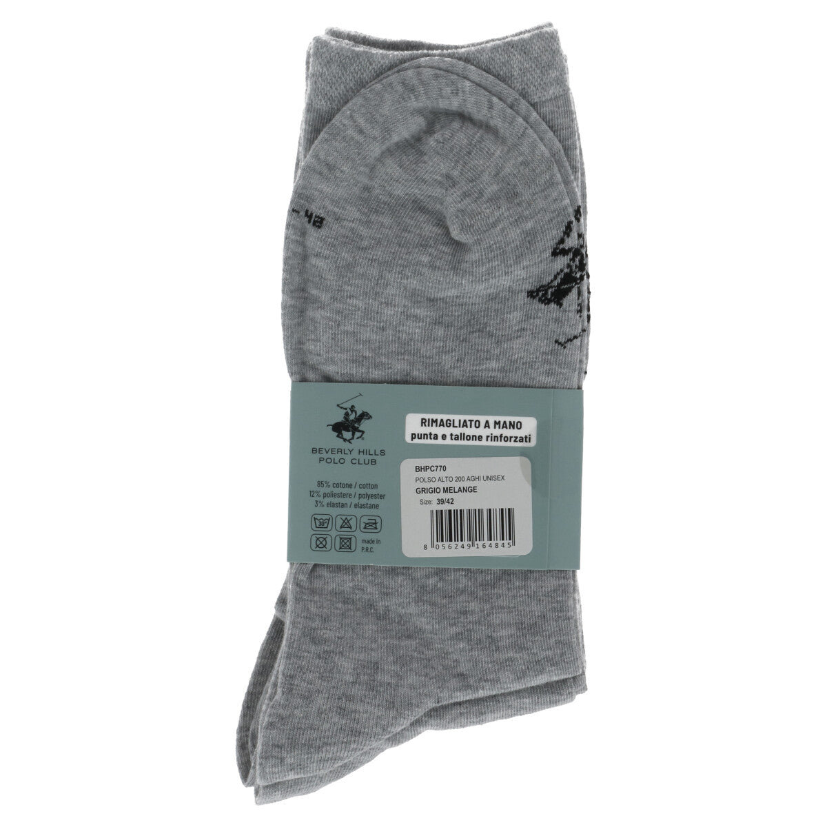 Beverly Hills Polo Club Grey Socks for Men