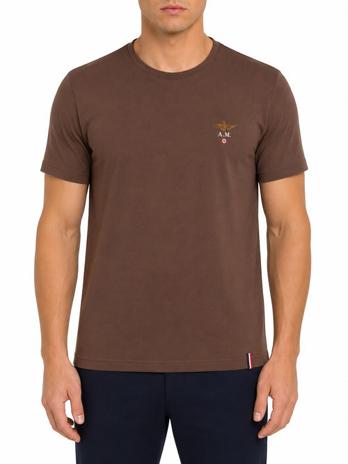 Aeronautica Militare Brown T-Shirt for Men