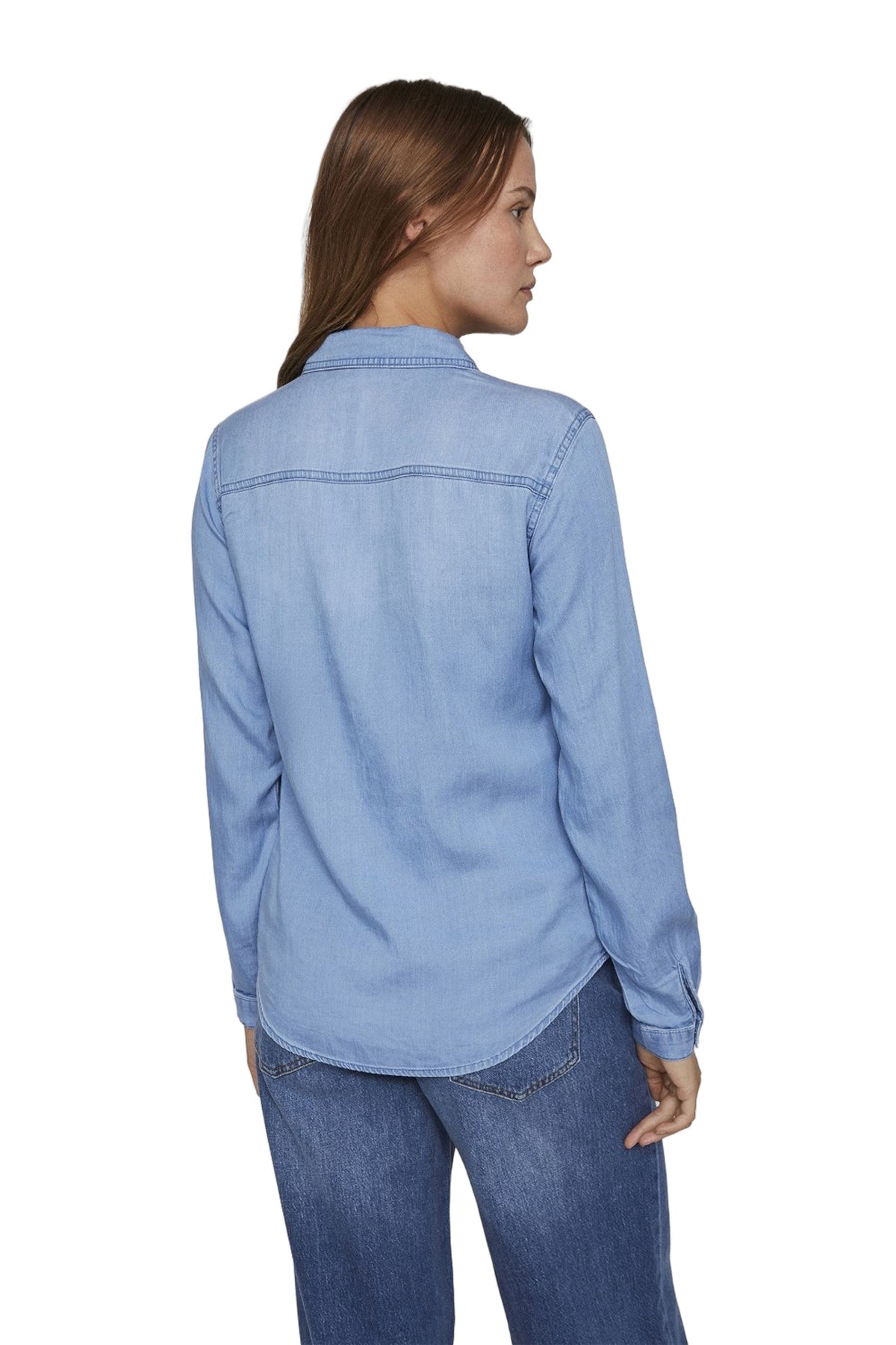 Vila Clothes Blue Shirt for Women