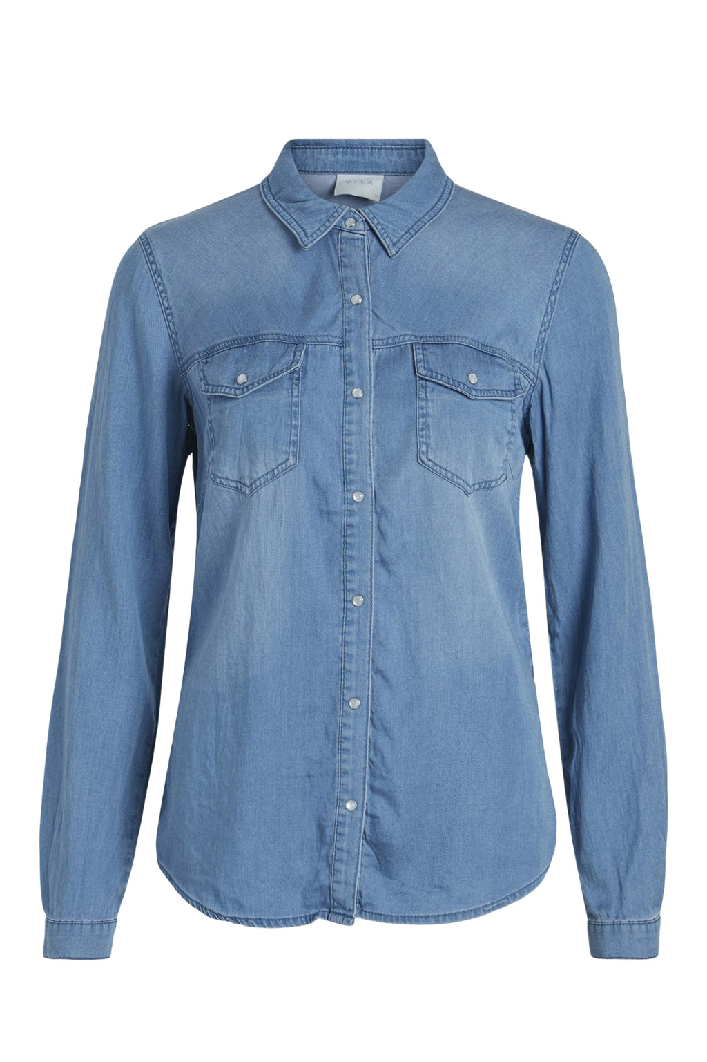 Vila Clothes Blue Shirt for Women