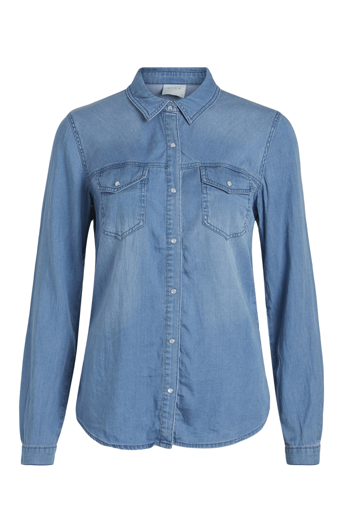 Vila Clothes Blue Shirt for Women
