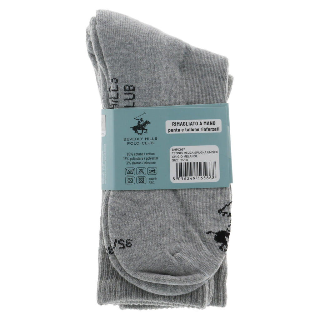 Beverly Hills Polo Club Grey Socks for Men